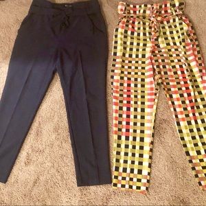 2 for 1 Paperbag-Waist Dress Slacks!